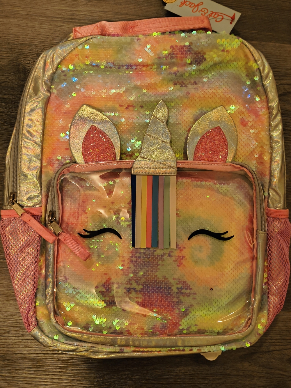 Unicorn Sequin Kids Backpack - Pink Rainbow